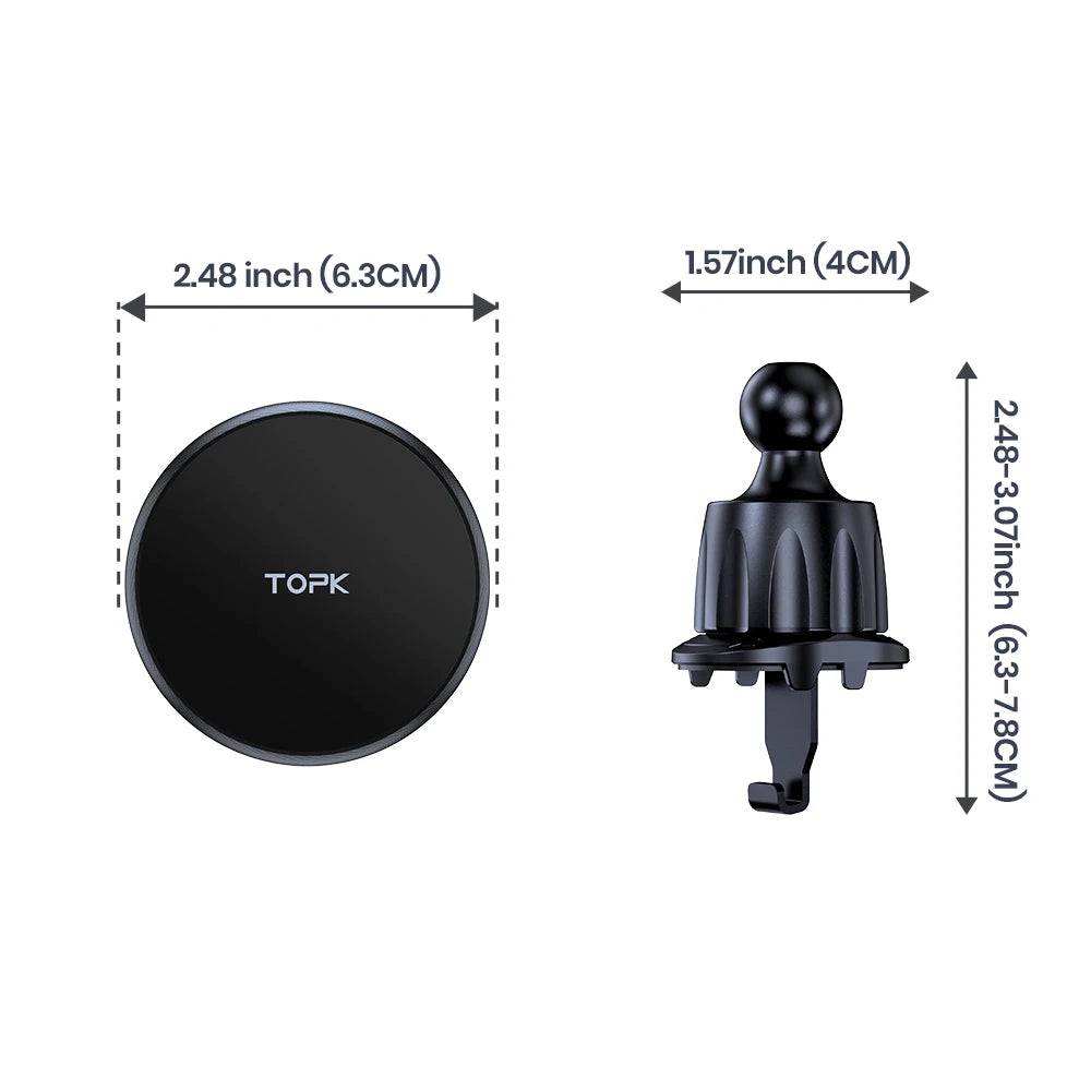 TOPK Magnetic Car Phone Holder | MagSafe Air Vent Mount
