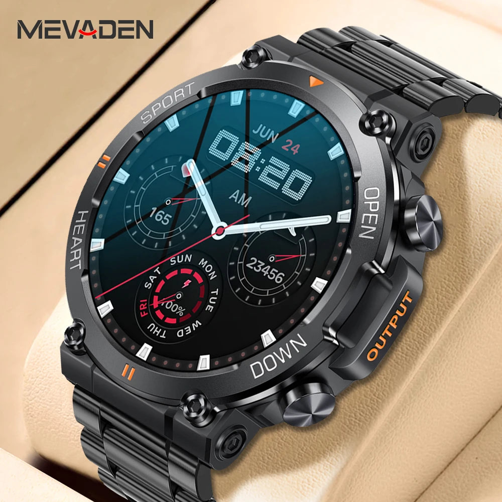 MEVADEN MD56 Smartwatch – Bluetooth Calling, Heart/BP Monitor, 5-Day Battery