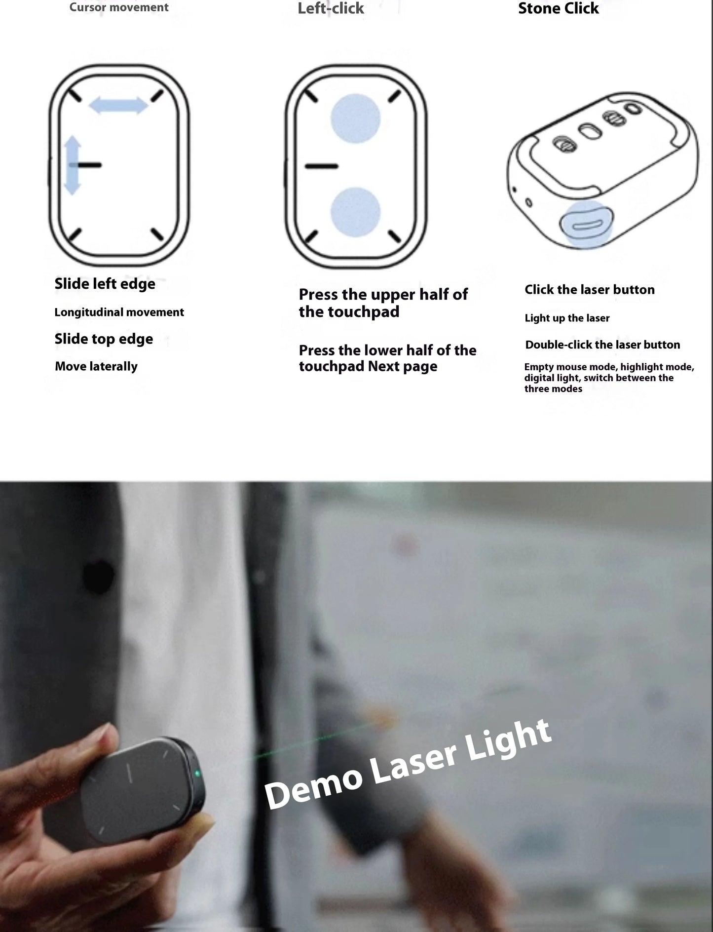 Cheerdots2 Bluetooth Detachable AI Air Mouse