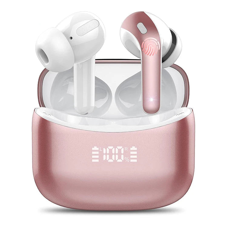 Wireless Bluetooth Earbuds – 52H Playtime, 4-Mic Noise Cancelling