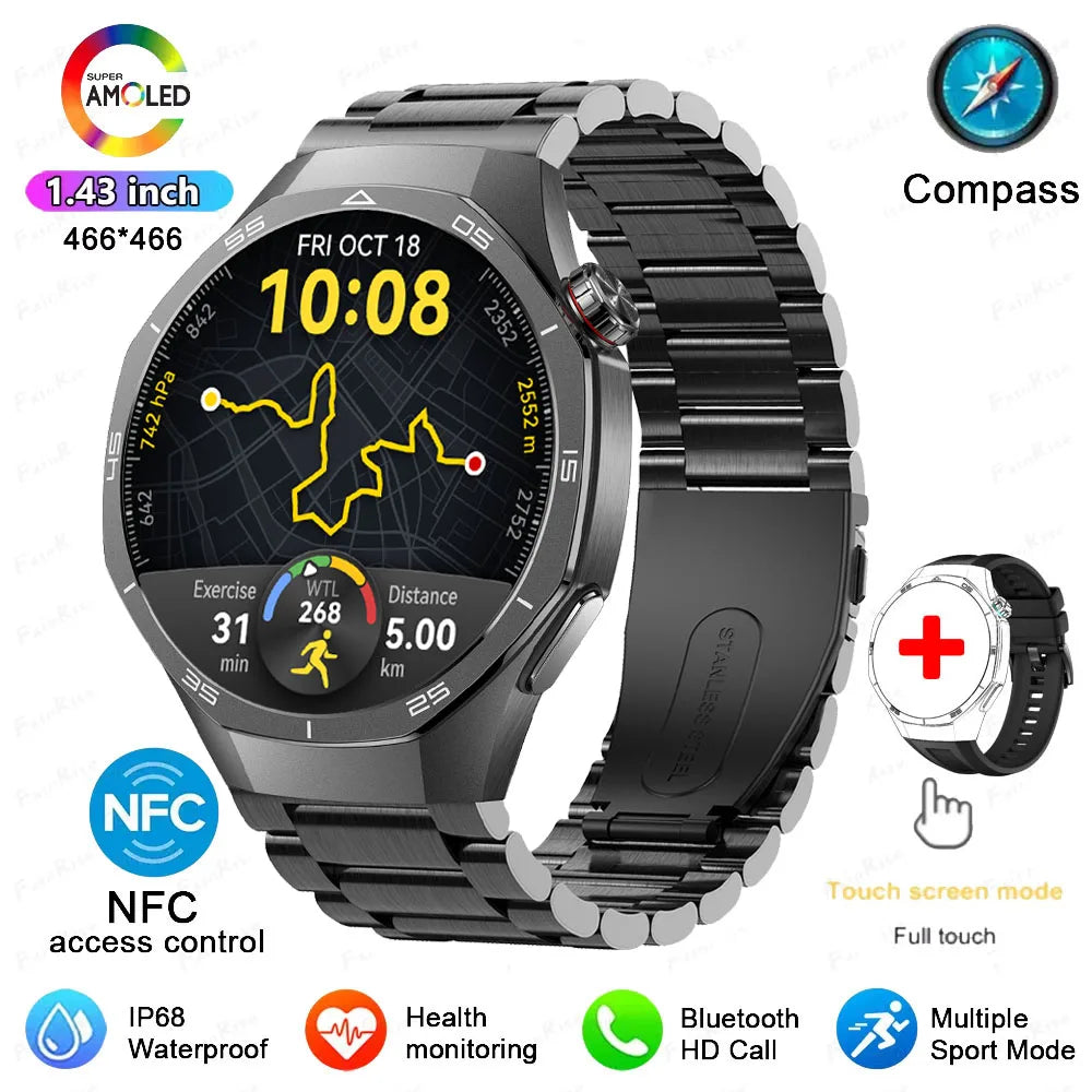 GT5 Pro Smartwatch AI Tech 1.43 AMOLED GPS 1GB Memory NFC Health Fitness Tracker