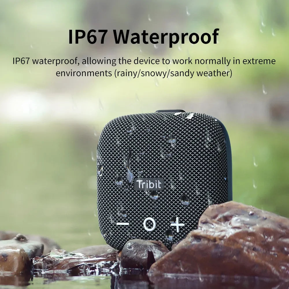 Tribit StormBox Micro 2 Bluetooth Speaker with Deep Bass & Strap – IP67 Waterproof