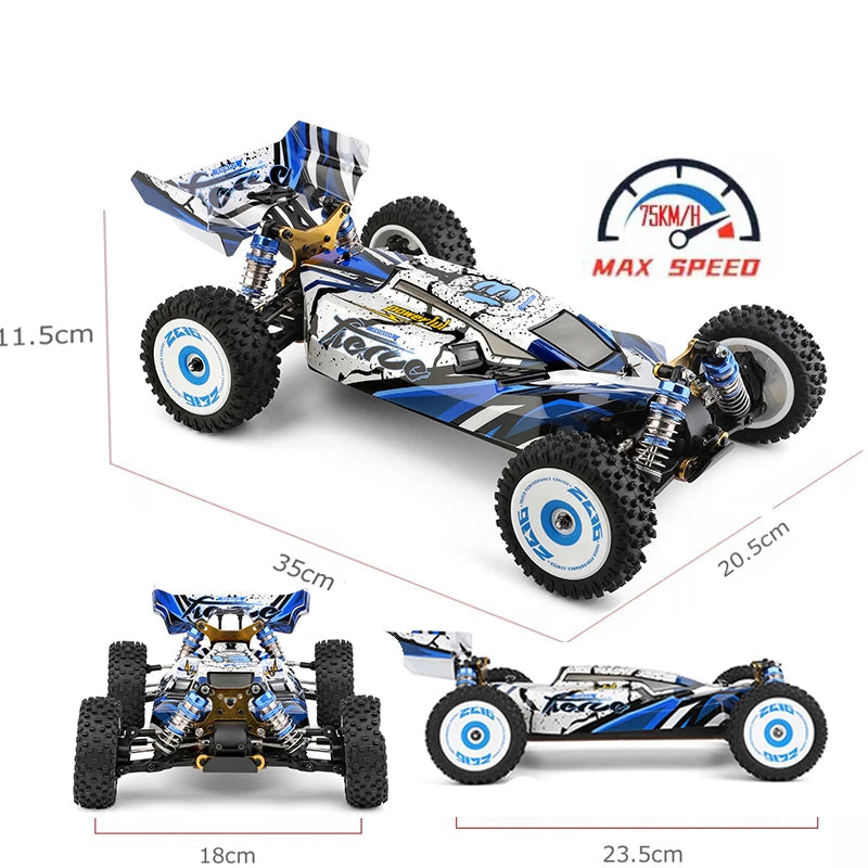 Wltoys 124017-V8 1/12 RC Car – 75KM/H, 4WD, Brushless Motor, Off-Road Drift