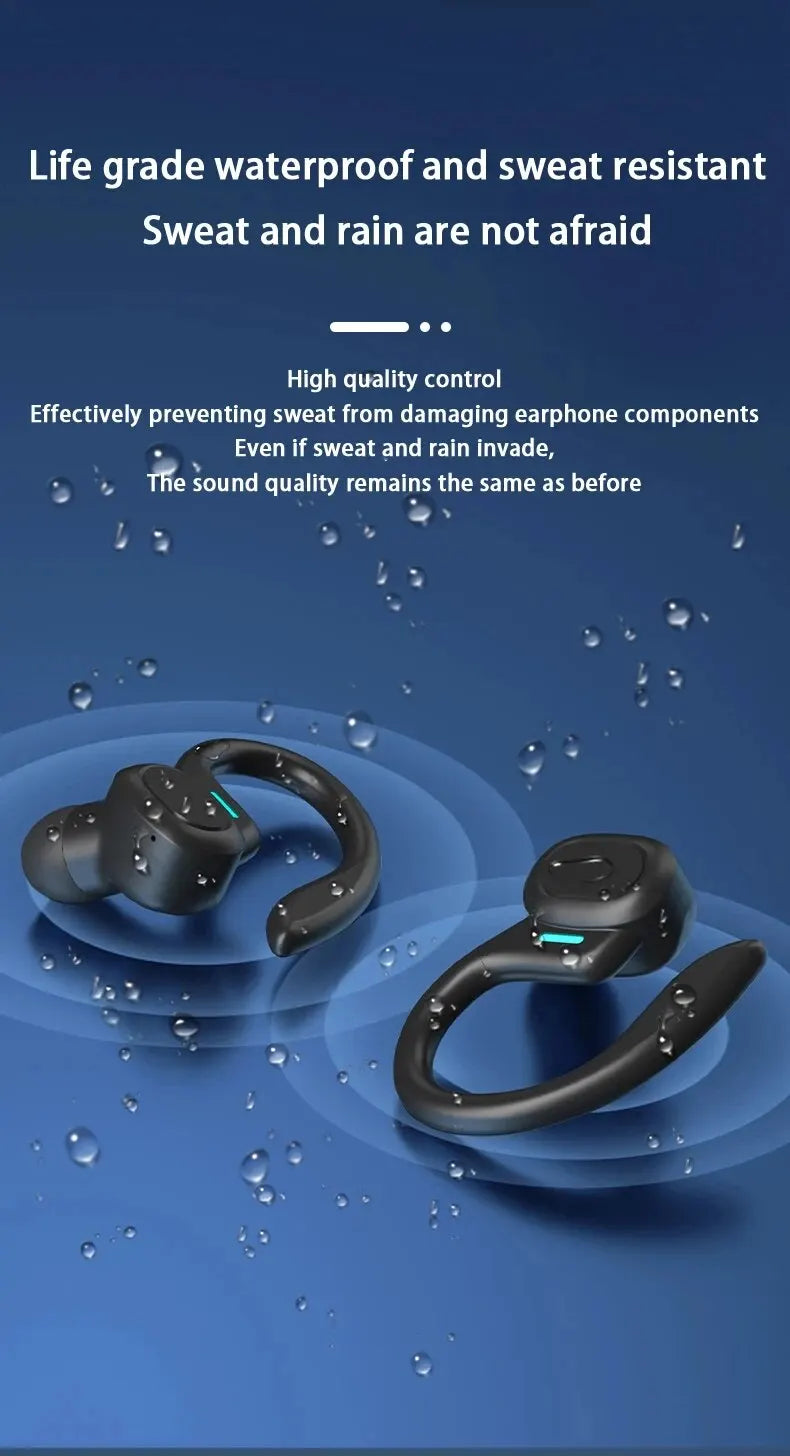 TWS Wireless Bluetooth Earphones Headphones Sports Ear Hook Running Bass Earbuds