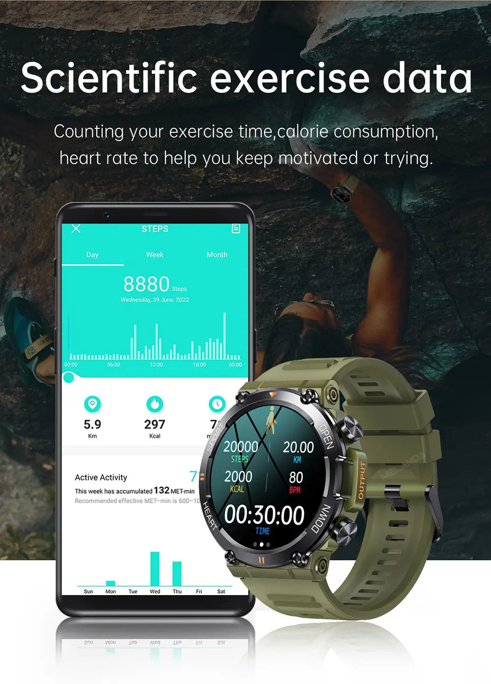 MEVADEN MD56 Smartwatch – Bluetooth Calling, Heart/BP Monitor, 5-Day Battery