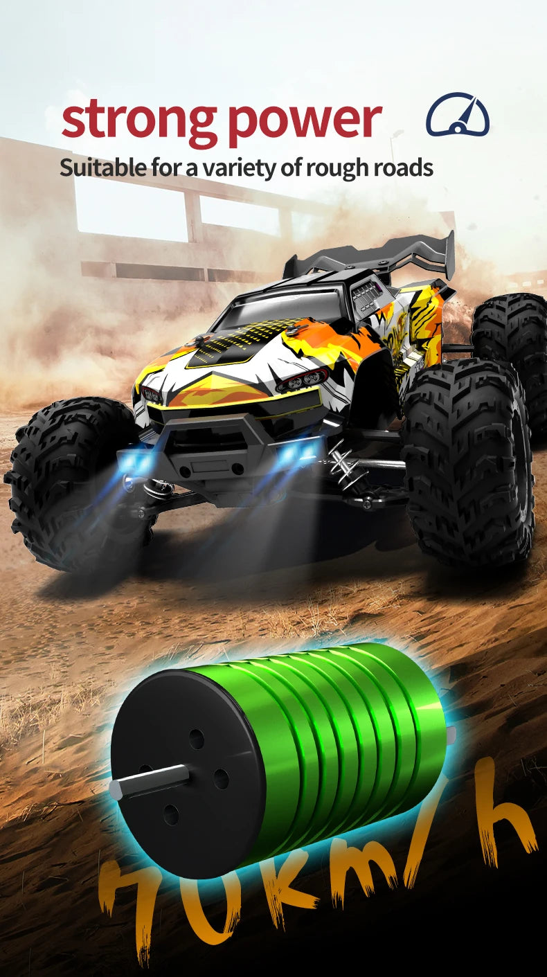 SCY 1:16 4WD 70KM/H or 50KM/H Brushless RC Drift Truck with LED Lights