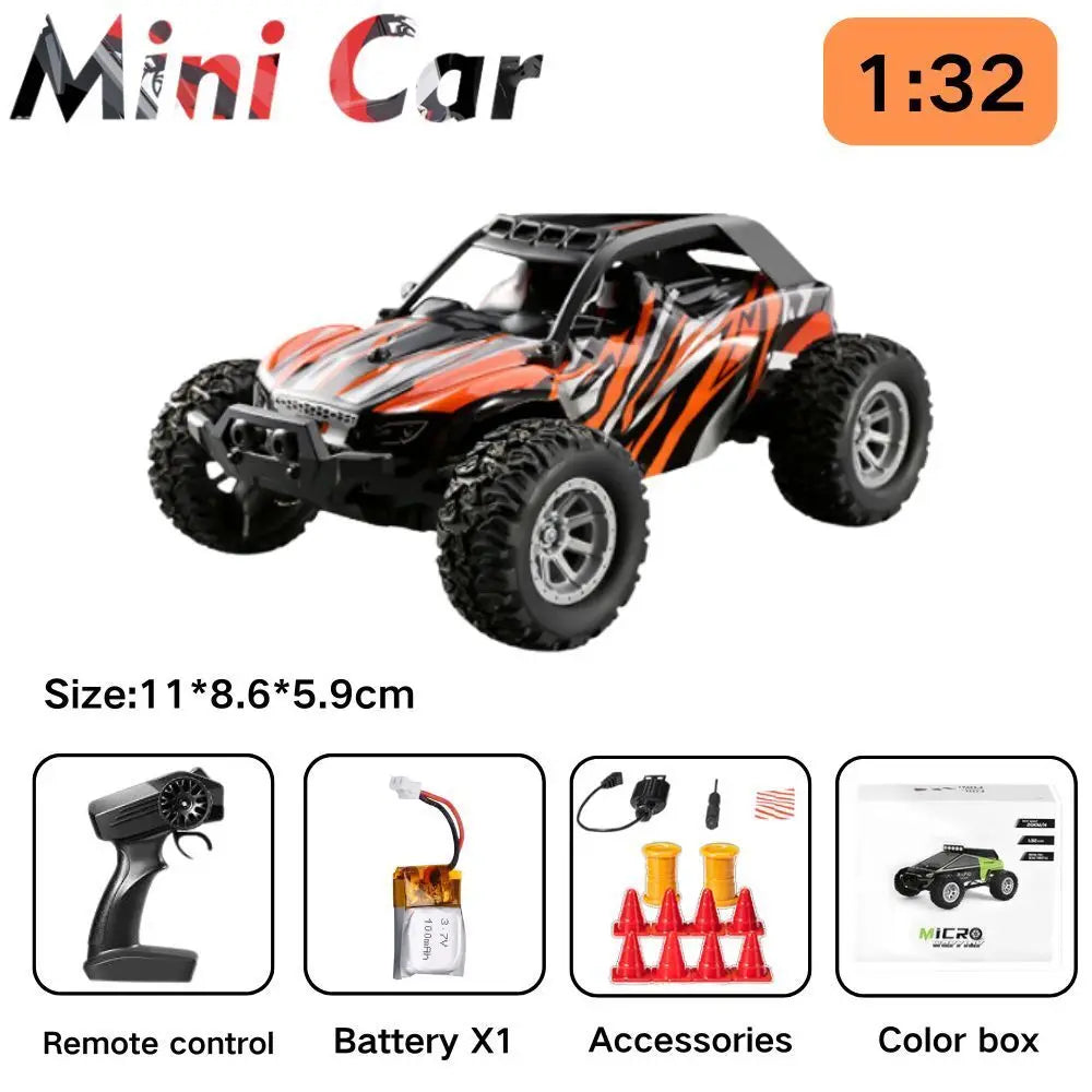 S801-S803 1/32 Mini RC Car – LED Lights, 4CH, Rechargeable Off-Road