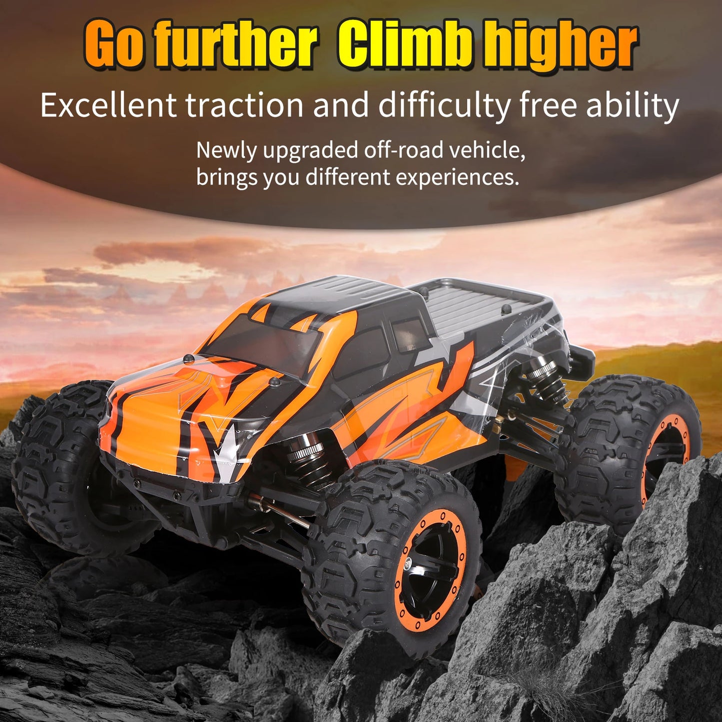 16889A-Pro 1/16 4WD RC Truck – 45KM/H, Brushless Motor, Waterproof