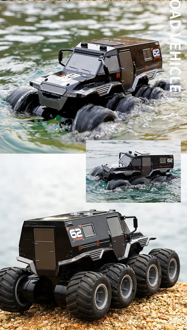 JJRC Q137 8WD Amphibious RC Car with 2.4GHz Remote – 30min Playtime
