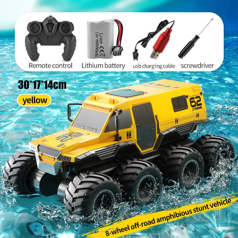 JJRC Q137 8WD Amphibious RC Car with 2.4GHz Remote – 30min Playtime