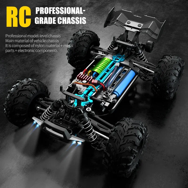 SCY 1:16 4WD 70KM/H or 50KM/H Brushless RC Drift Truck with LED Lights