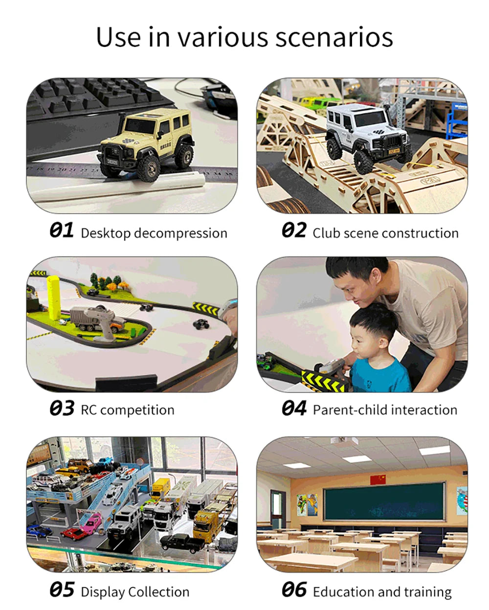 LDARC X43 1:43 Mini RC 4WD Desktop Crawler Car for Adults & Kids