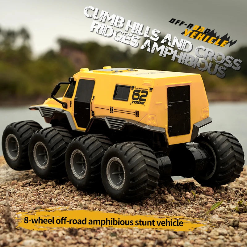 JJRC Q137 8WD Amphibious RC Car with 2.4GHz Remote – 30min Playtime