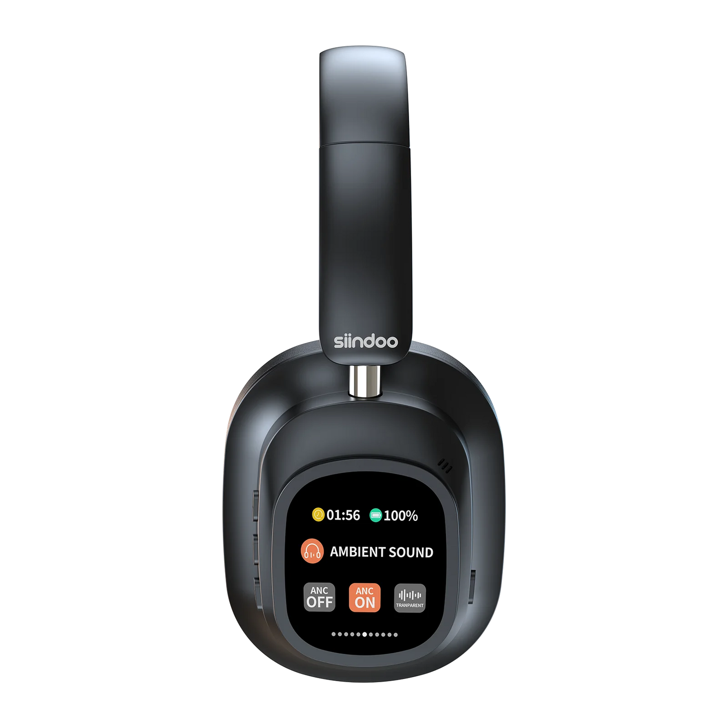 Hybrid Wireless Headphones with LED Touch Display & ANC