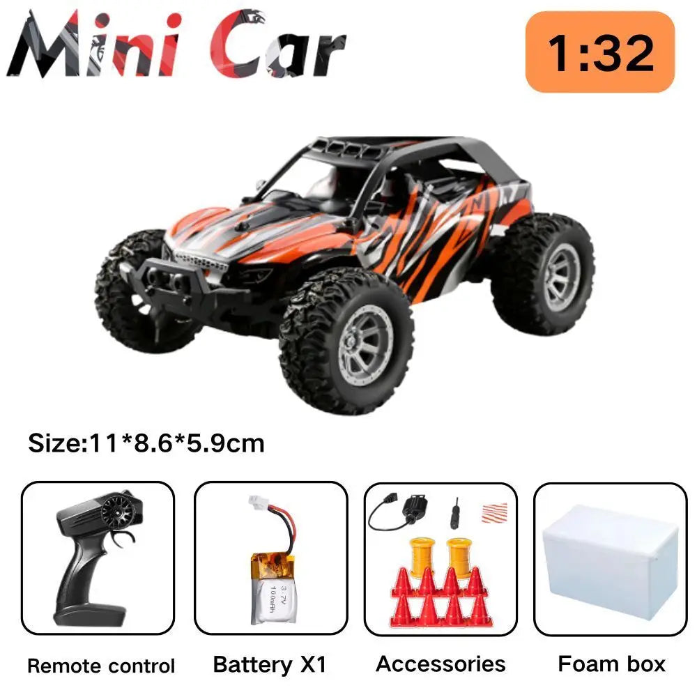 S801-S803 1/32 Mini RC Car – LED Lights, 4CH, Rechargeable Off-Road