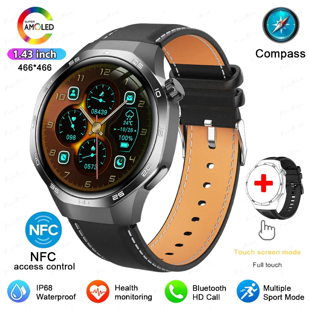 GT5 Pro Smartwatch AI Tech 1.43 AMOLED GPS 1GB Memory NFC Health Fitness Tracker