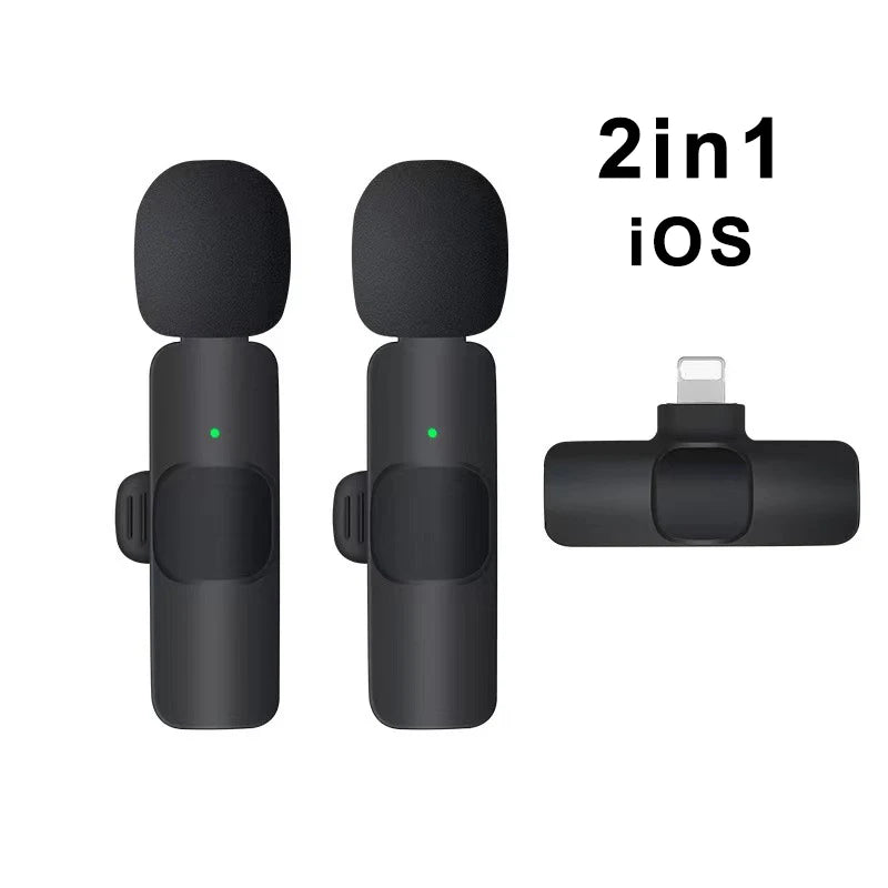 Wireless Lavalier Microphone – Mini Portable Mic for Android/iPhone