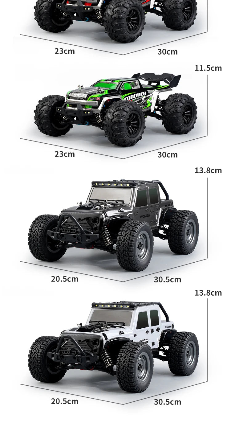 SCY 1:16 4WD 70KM/H or 50KM/H Brushless RC Drift Truck with LED Lights