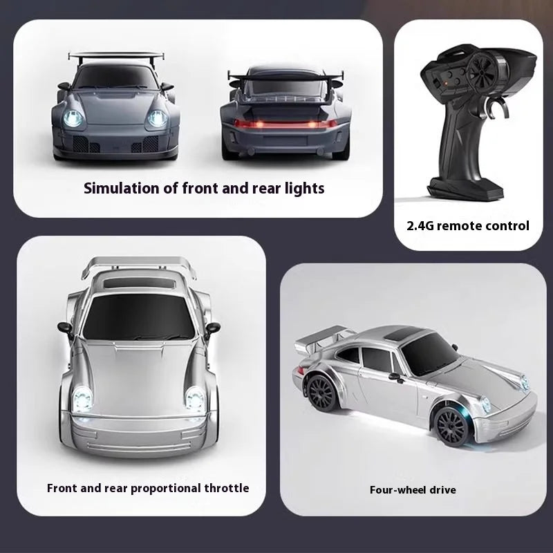 Ask North Wind 993 Liquid Silver RC Drift Car – High Speed, Proportional Throttle