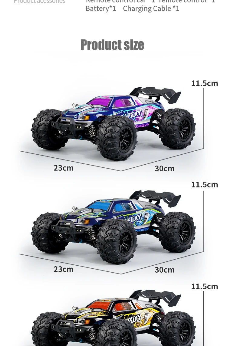 SCY 1:16 4WD 70KM/H or 50KM/H Brushless RC Drift Truck with LED Lights