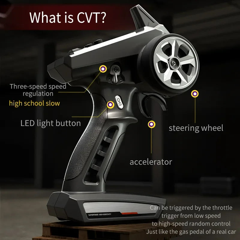 SCY 1:16 4WD 70KM/H or 50KM/H Brushless RC Drift Truck with LED Lights