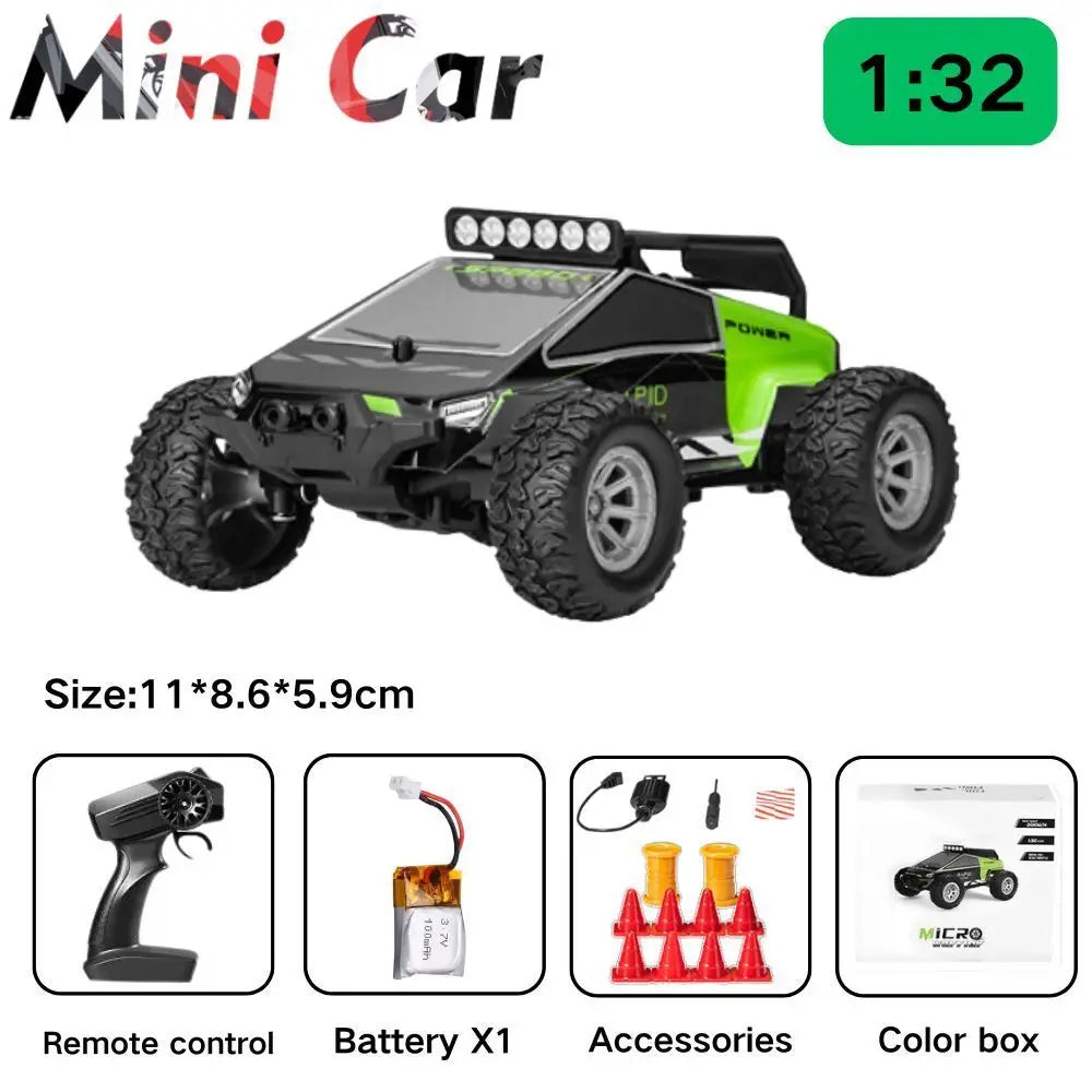 S801-S803 1/32 Mini RC Car – LED Lights, 4CH, Rechargeable Off-Road