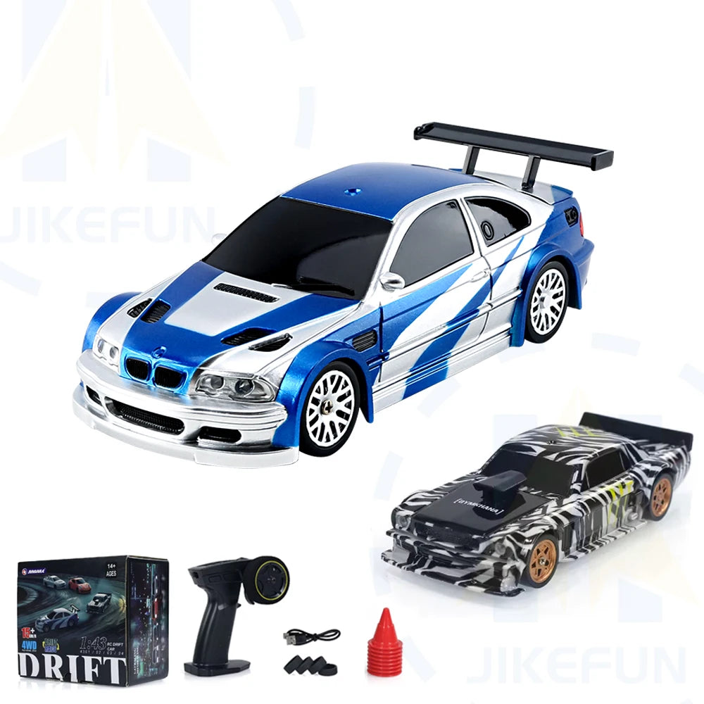 1/43 Mini RC Drift Car – 4WD, 2.4GHz, 30min Playtime, Off-Road Racing Car