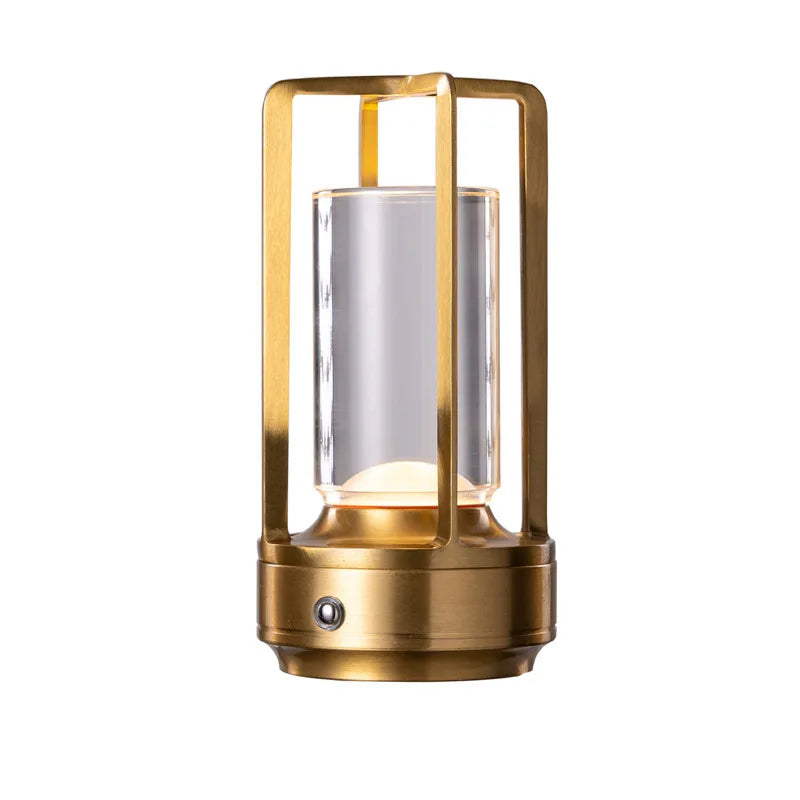 Led Crystal Table Lantern Lamp Outdoor Restaurant Bedside Light