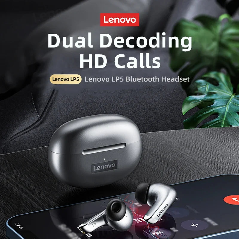 Lenovo LP5 Wireless Bluetooth 5.3 Earbuds with Fast Charging & HD Calls