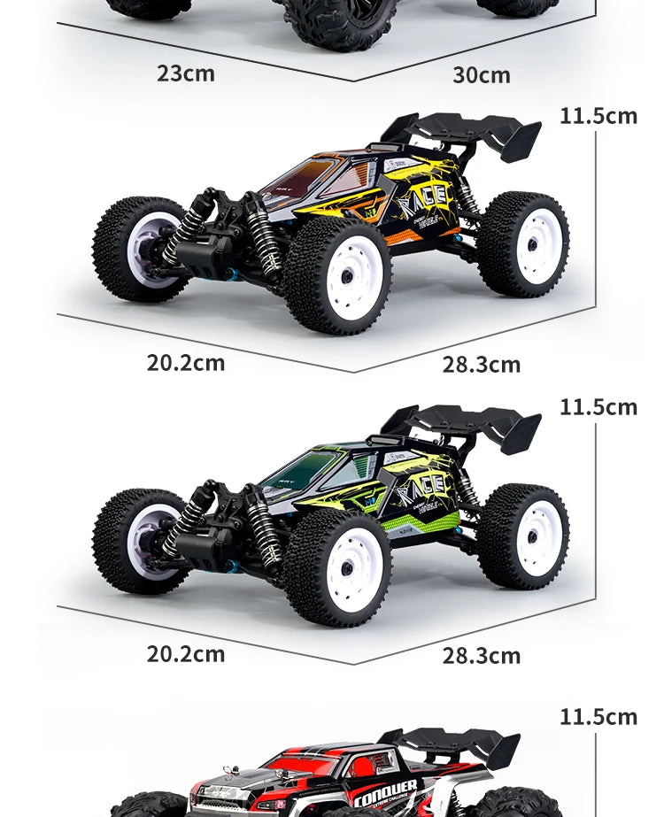 WLtoys 16103 1:16 RC Car – 50KM/H 4WD Monster Truck with LED Lights