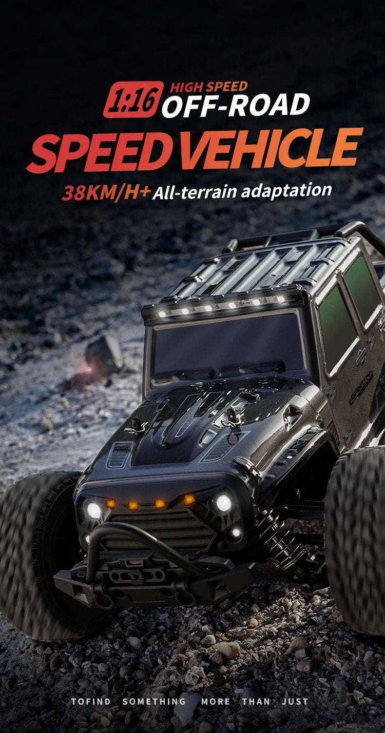 SCY 1:16 4WD 70KM/H or 50KM/H Brushless RC Drift Truck with LED Lights