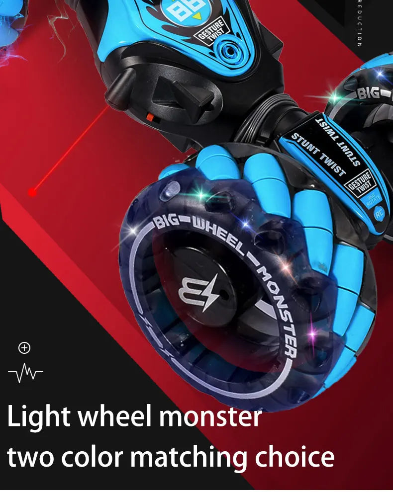 86A 1:12 4WD RC Gesture-Control Stunt Car with Music & Lights
