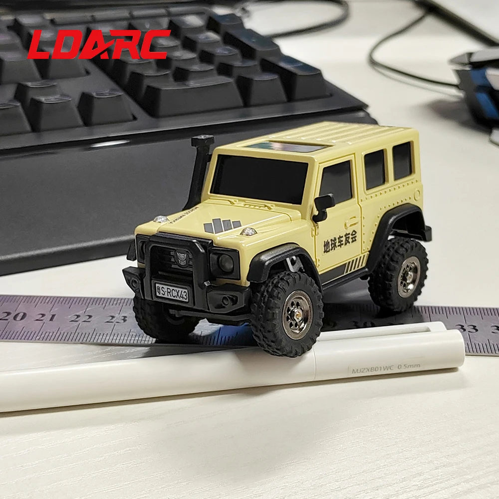 LDARC X43 1:43 Mini RC 4WD Desktop Crawler Car for Adults & Kids