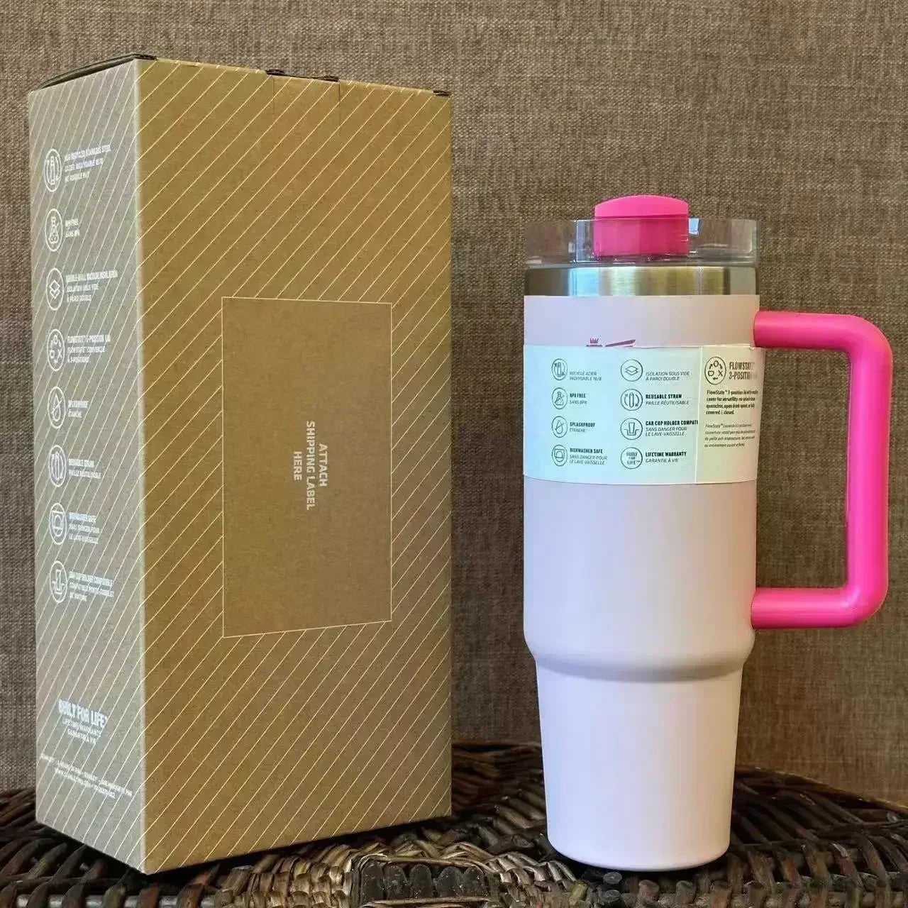 40oz For Stanley Tumbler Cup Insulated WaterBottle