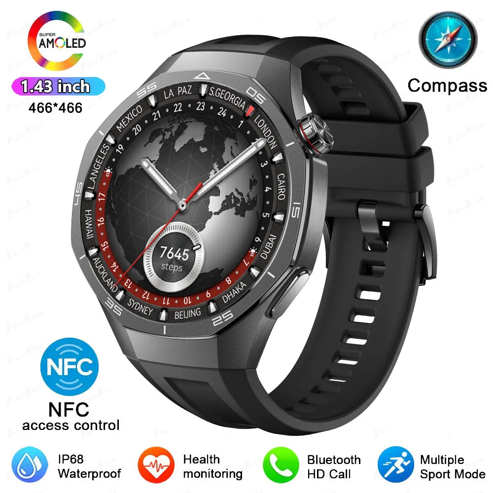 GT5 Pro Smartwatch AI Tech 1.43 AMOLED GPS 1GB Memory NFC Health Fitness Tracker
