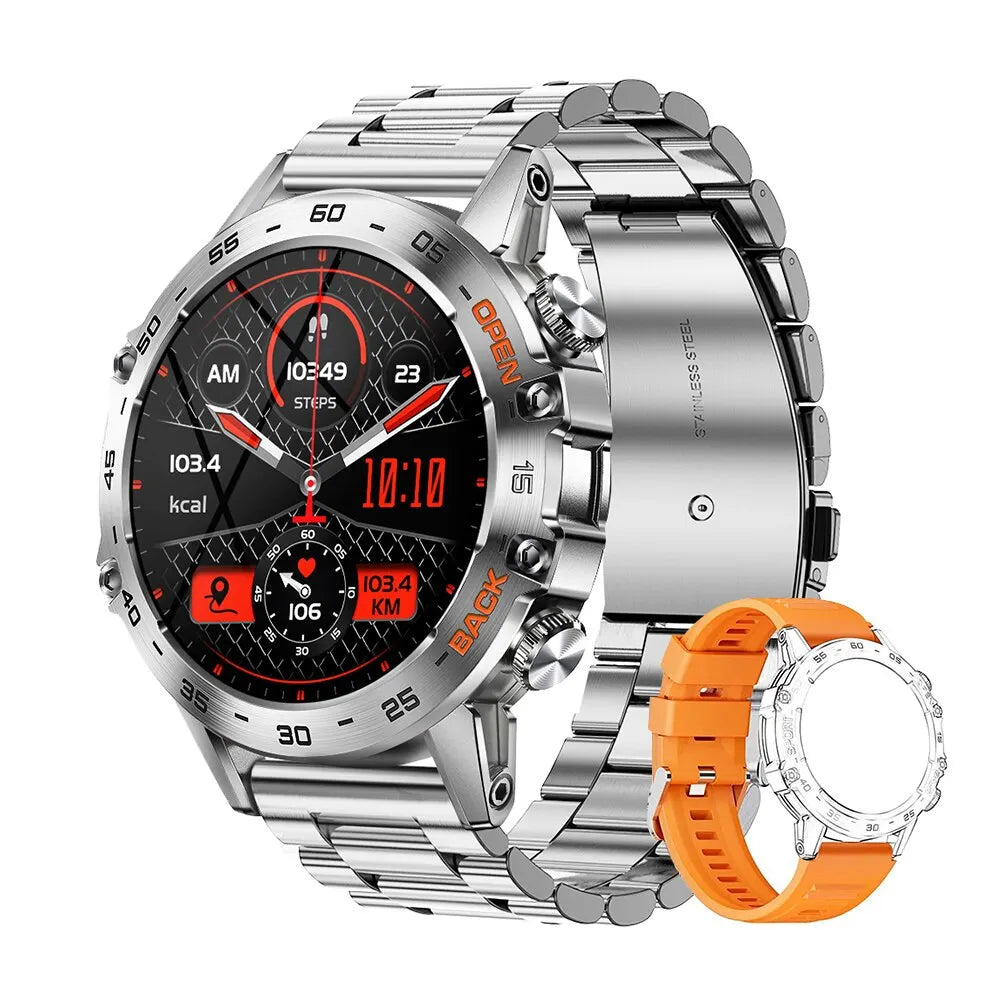 Men Smart Watches for iOS Android MD52 Sports Fitness Tracker Waterproof 1.39