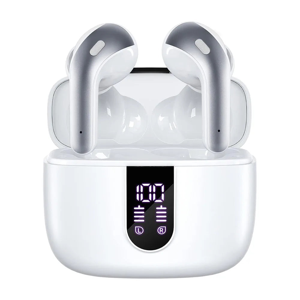 Wireless Bluetooth Earbuds – 52H Playtime, 4-Mic Noise Cancelling