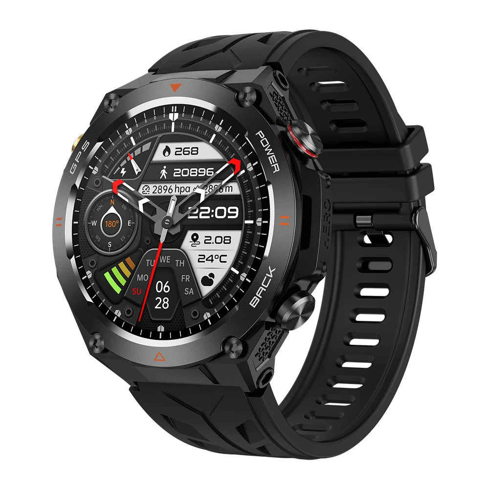 V75 Military Grade Outdoor Smartwatch GPS, 650mAh