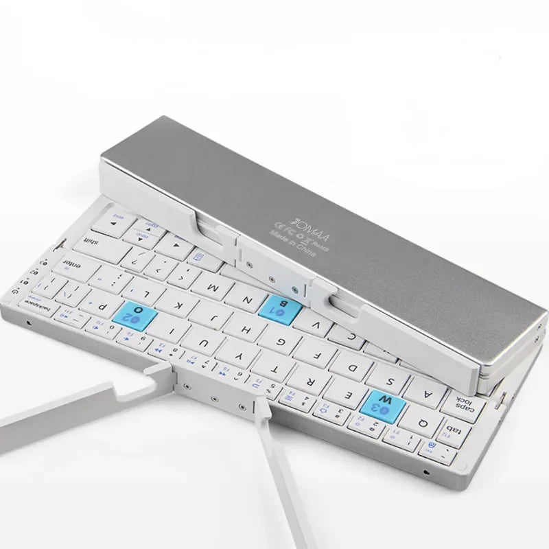 Mini Wireless Bluetooth Keyboard with Aluminium Stand 202.5 x 46.51 mm