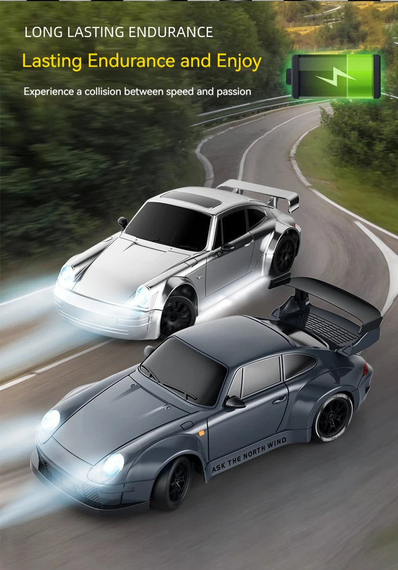 Ask North Wind 993 Liquid Silver RC Drift Car – High Speed, Proportional Throttle