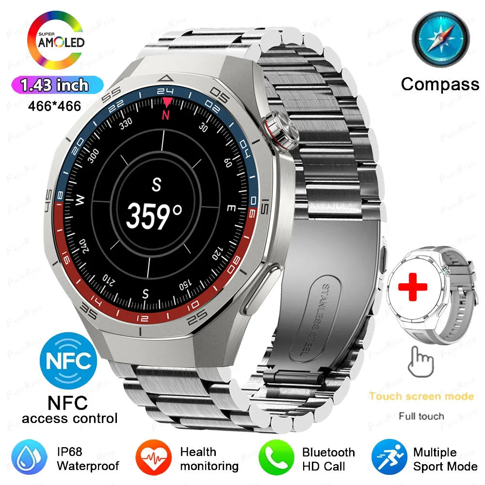 GT5 Pro Smartwatch AI Tech 1.43 AMOLED GPS 1GB Memory NFC Health Fitness Tracker