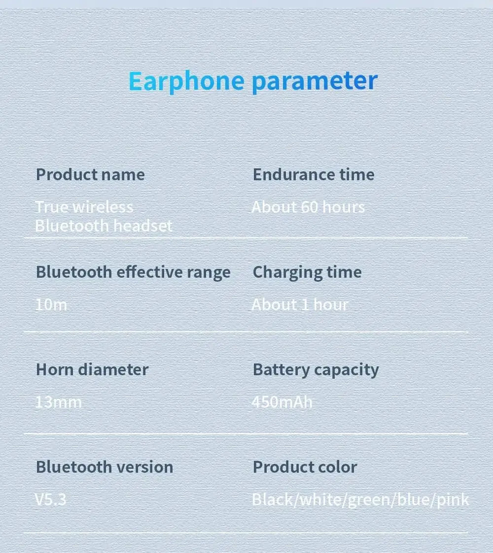 Wireless Ear Hook Earbuds | ANC, HiFi Sound, Waterproof, Sport, Bluetooth 5.0