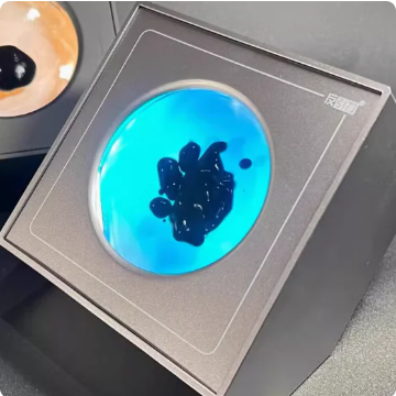 Dancing Ferrofluid Speaker with Magnetic Fluid Display Grey