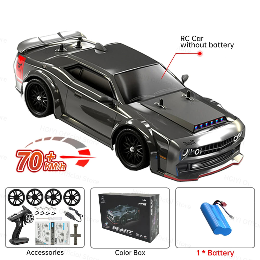 SG216 MAX 1:16 70KM/H 4WD RC Drift Car with LED & Spare Drift Wheelsconsumer