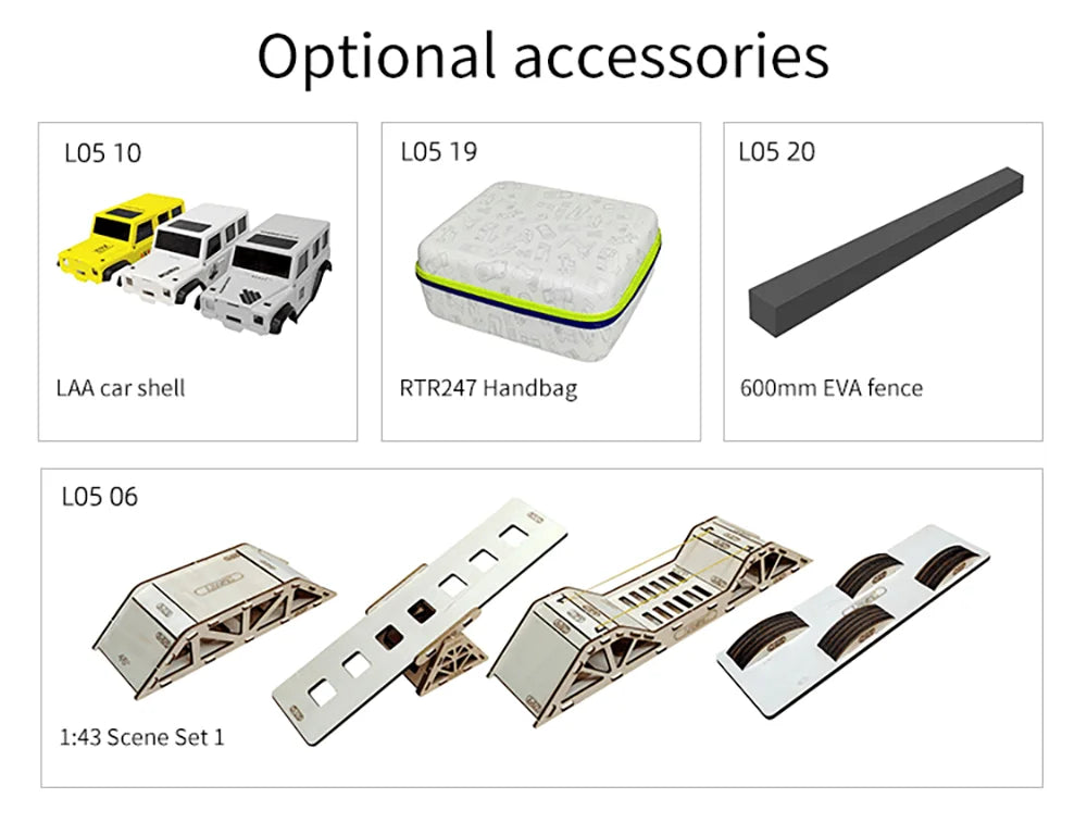 LDARC X43 1:43 Mini RC 4WD Desktop Crawler Car for Adults & Kids