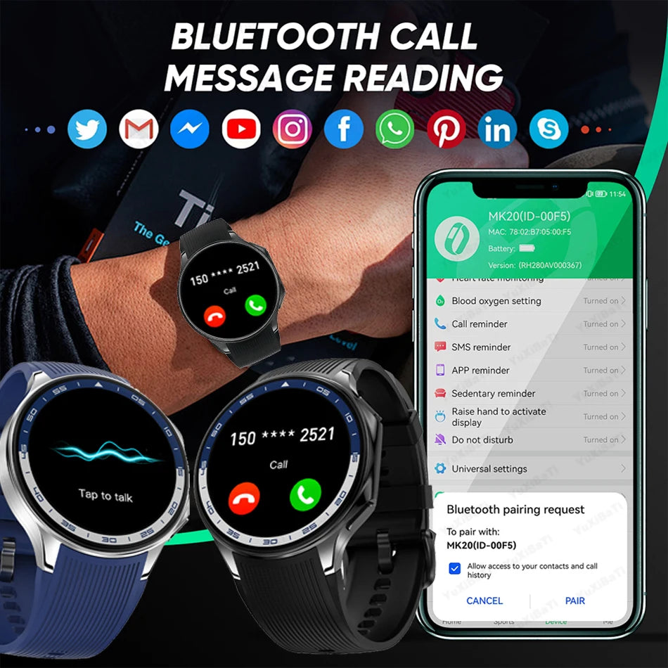ProX SmartWatch with 32GB, ECG/SpO2/BP Measurement