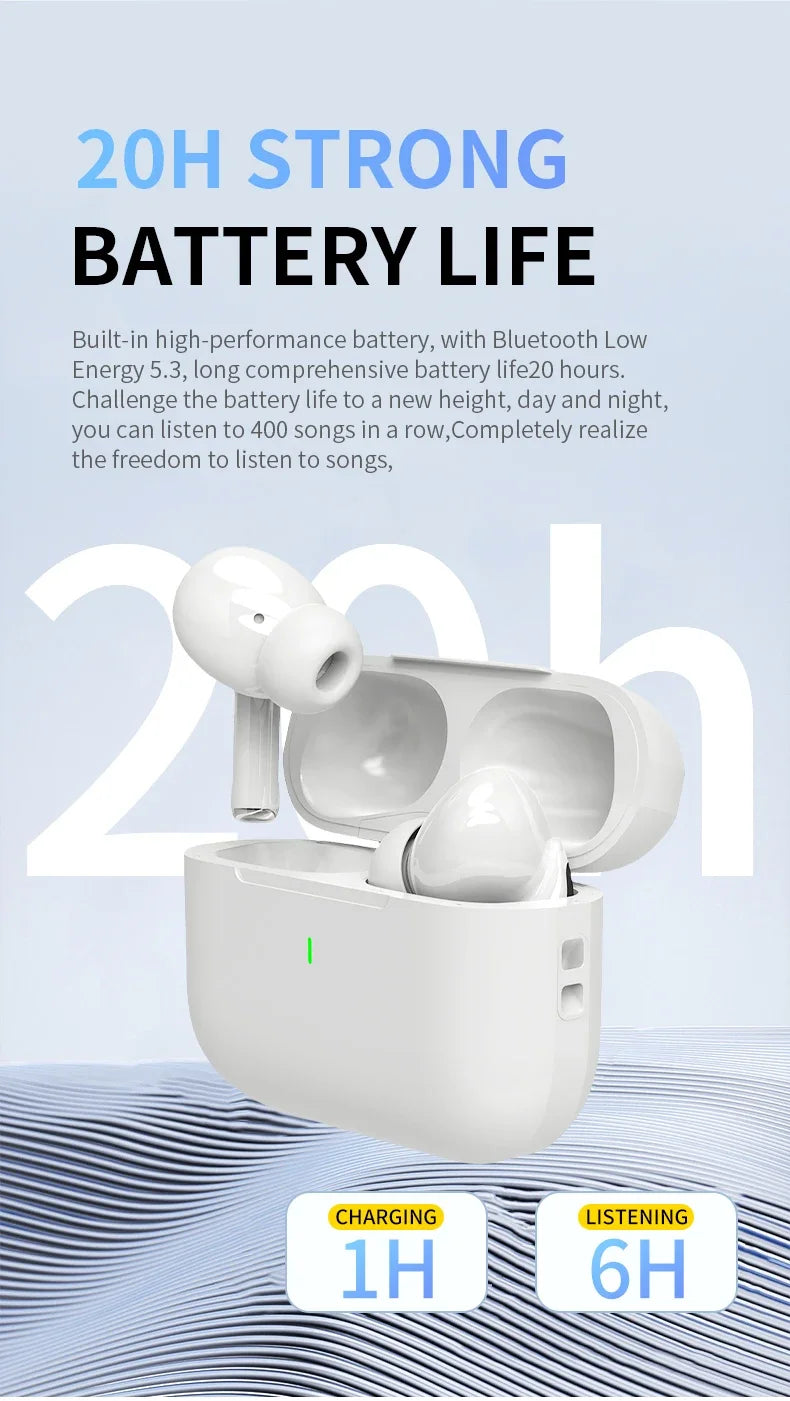 Bluetooth 5.3 Earbuds, IPX4, 400mAh