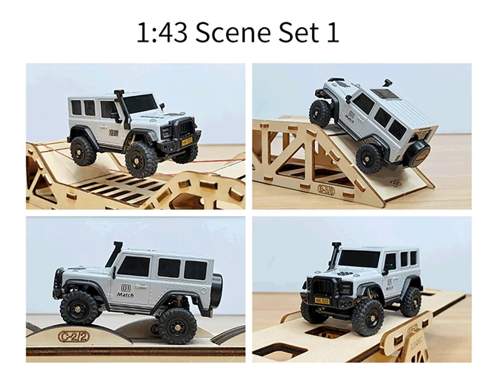 LDARC X43 1:43 Mini RC 4WD Desktop Crawler Car for Adults & Kids