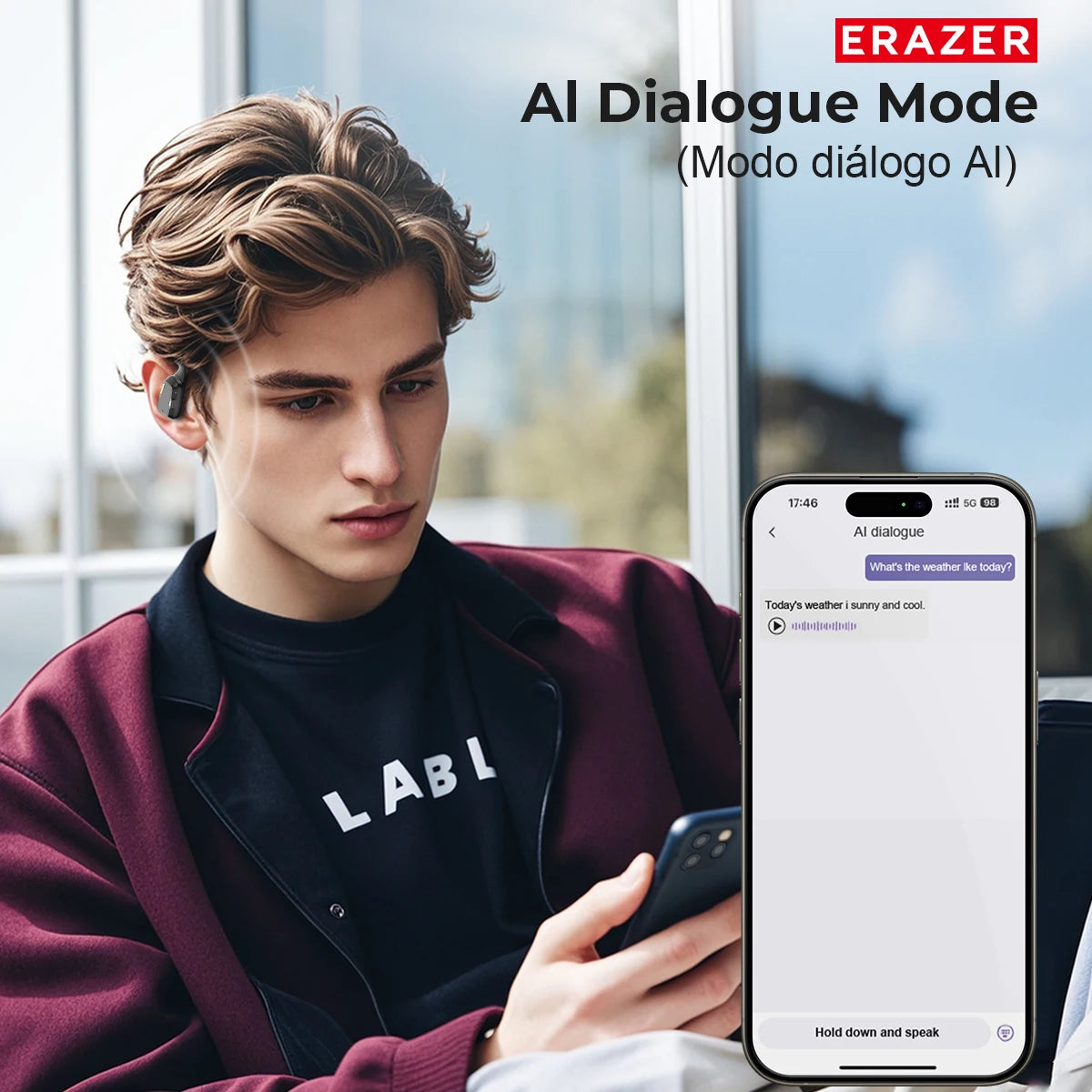 ERAZER XP6 AI Translation Earphones with ASMR Mode & 16mm Drivers