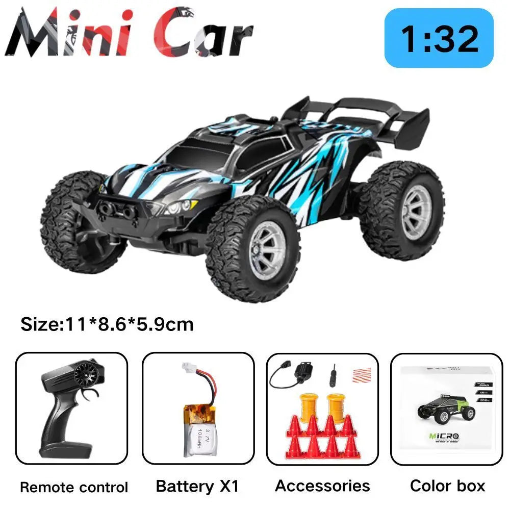 S801-S803 1/32 Mini RC Car – LED Lights, 4CH, Rechargeable Off-Road